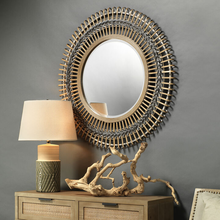 Grove Bamboo Braided Mirror