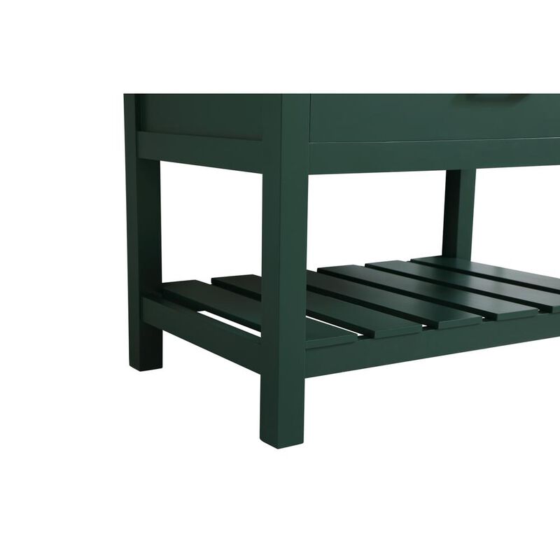 Elegant Kitchen and Bath 36 inch Single bathroom vanity in green with backsplash