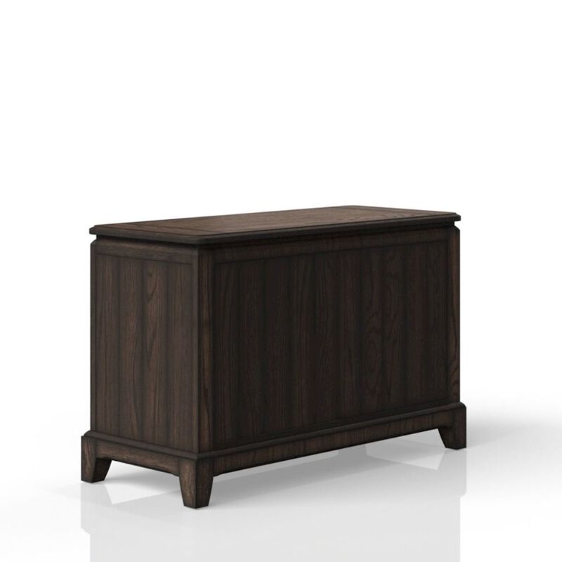 Brown Wood Credenza Storage Cabinet with 1  Drawer and 2 Shelves for Living Room image number 5