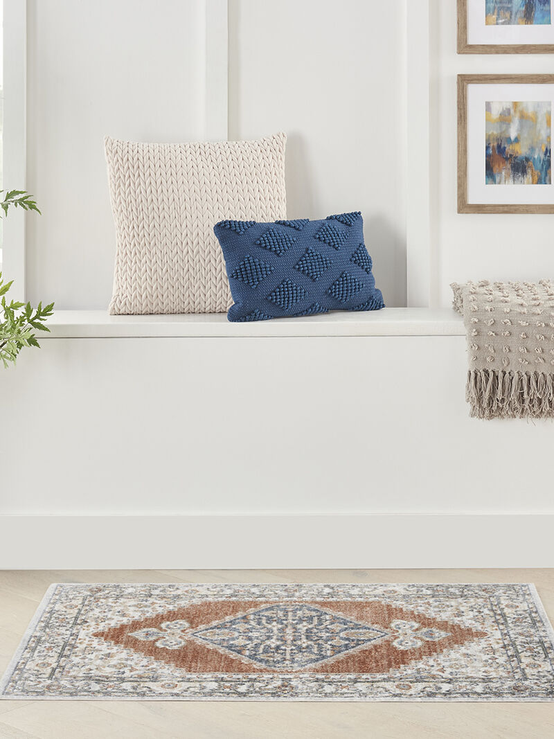 Astra Machine Washable ASW11 Gray/Multicolor 3'3" x 5' Rug