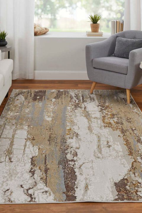 Aura 39LMF Gold/Ivory 3'11" x 6' Rug