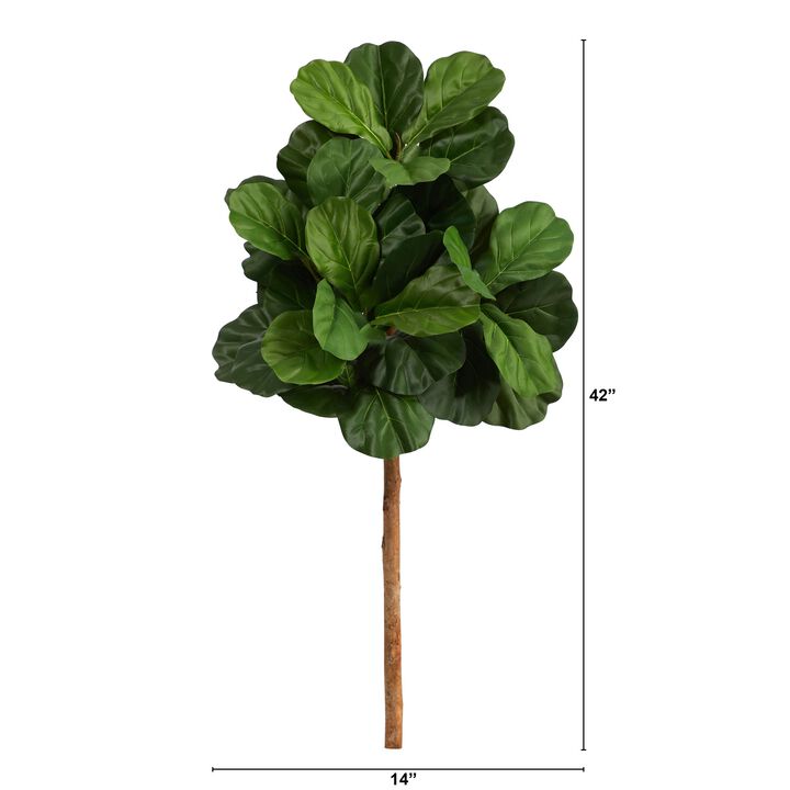 HomPlanti 3.5 Feet Fiddle Leaf Artificial Tree (No Pot)