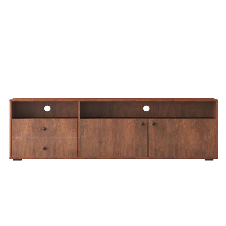 Hivvago Media Console Entertainment Center Television Table TV Cabinet Rosewood