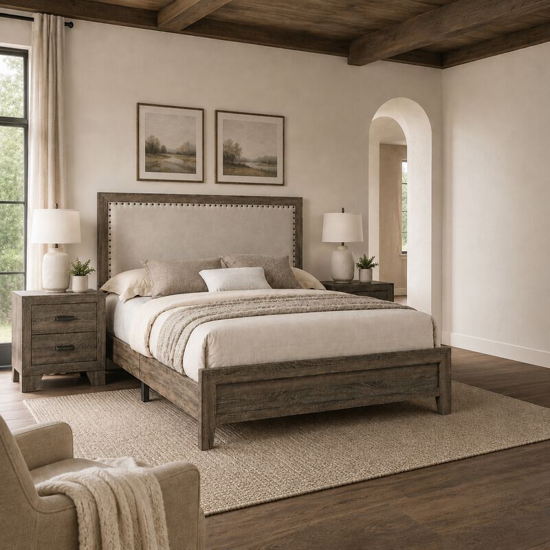 Bedroom Set, Wood, 3 Piece Set with 2 Nightstands image number 8