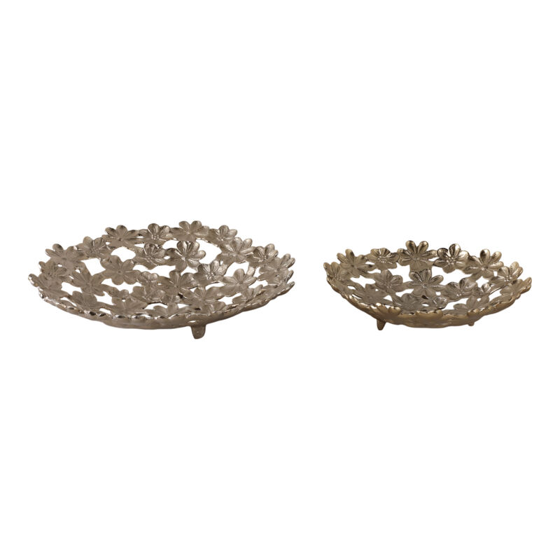 S/2 Cut-out Flower Metal Bowls image number 3