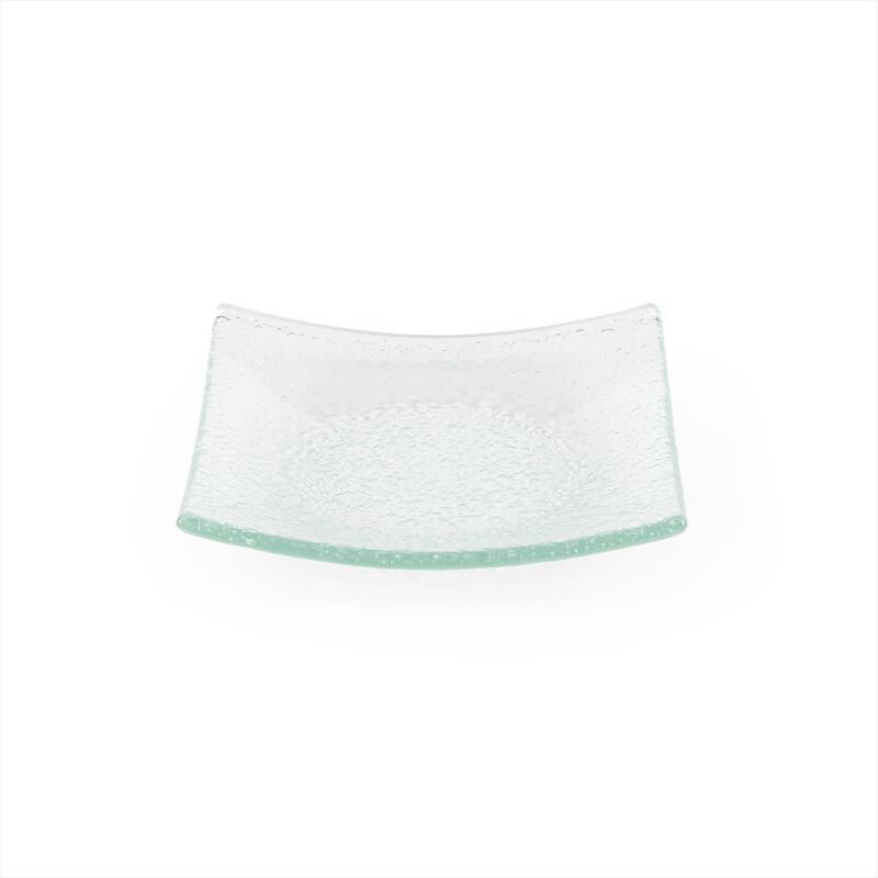 Turgla Fusion Glass 5.75" x 5.75" Square Clear Glass Plate (Set of 4) image number 3