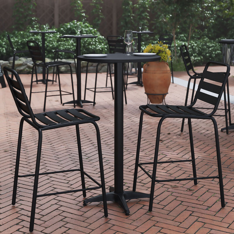 Flash Furniture Round Bar Table for Indoor or Outdoor Use image number 4