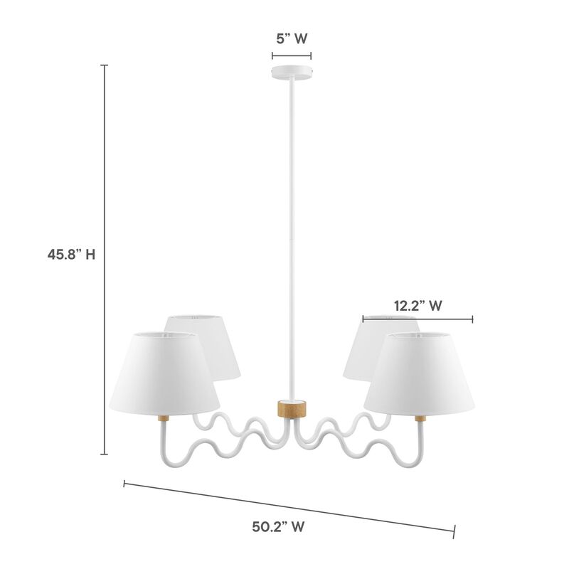 Sunlit Squiggle 4-Arm Pendant Light image number 4