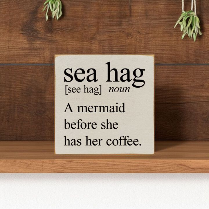 Funny Ocean Theme Wooden Wall Decor Sign for Mermaid Lovers