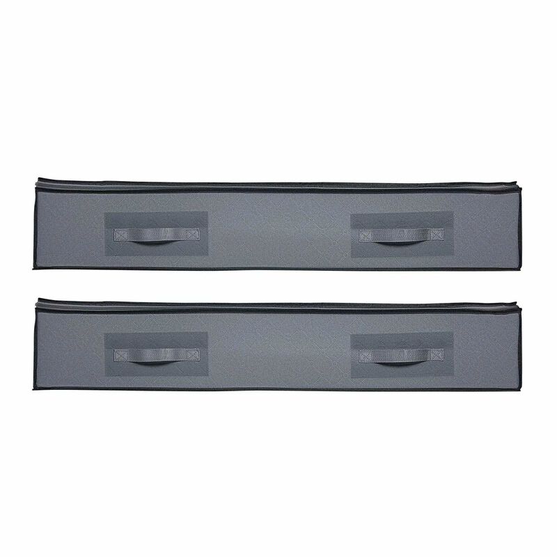 6 Pack Under Bed Storage Bins with Clear Lids for Clothes, Shoes, and Bedroom Use-Grey image number 7
