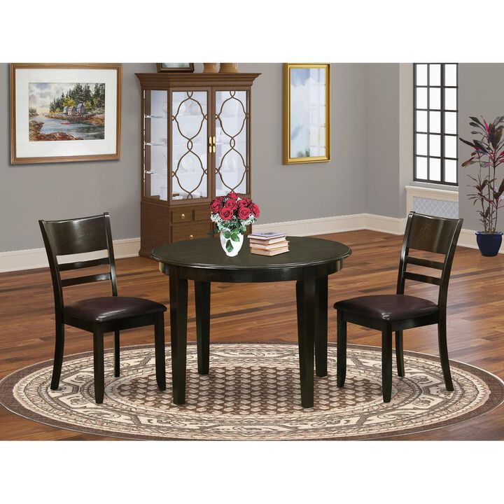 3 PC Kitchen Table set-Small Table and 2 Kitchen Chairs