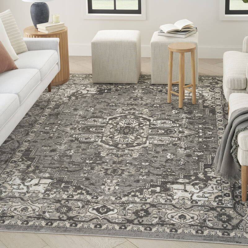 Quarry QUA05 Gray 7'10" x 9'10" Rug