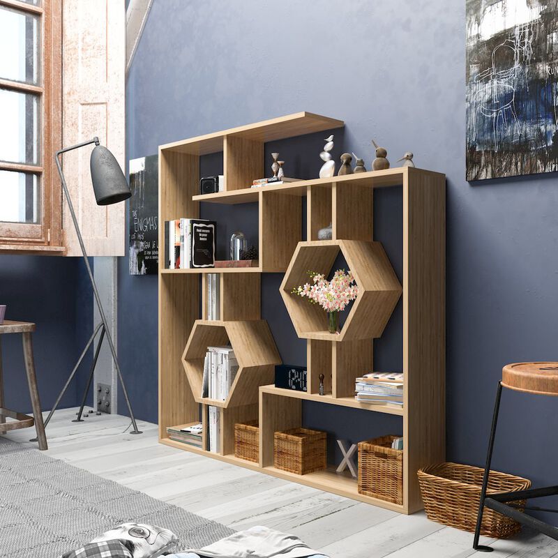 Decorotika Tamara Bookcase Sapphire Oak