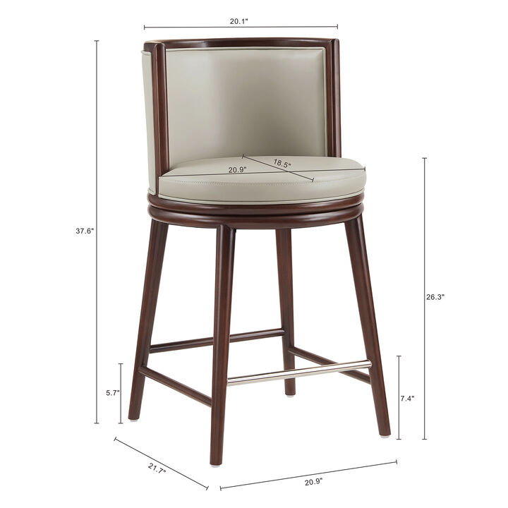 Evalyn Light Gray Counter Stools (Set of 3)