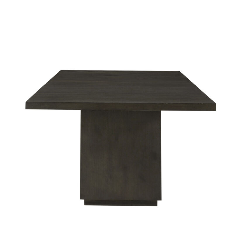 Jose 72-95 Inch Acacia Wood Dining Table, Open Plinth Base, Rustic Brown image number 2