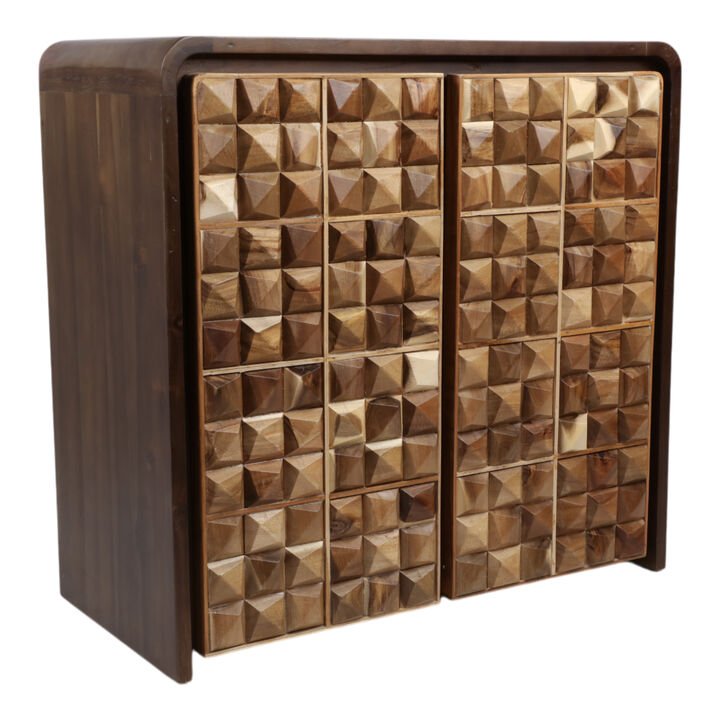 Teakwood Geo 2-Door Cabinet