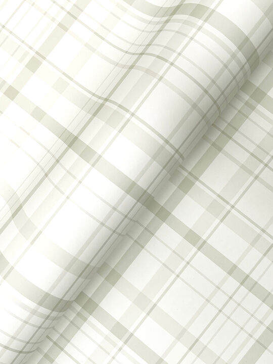 Burgess Light Green Plaid Wallpaper