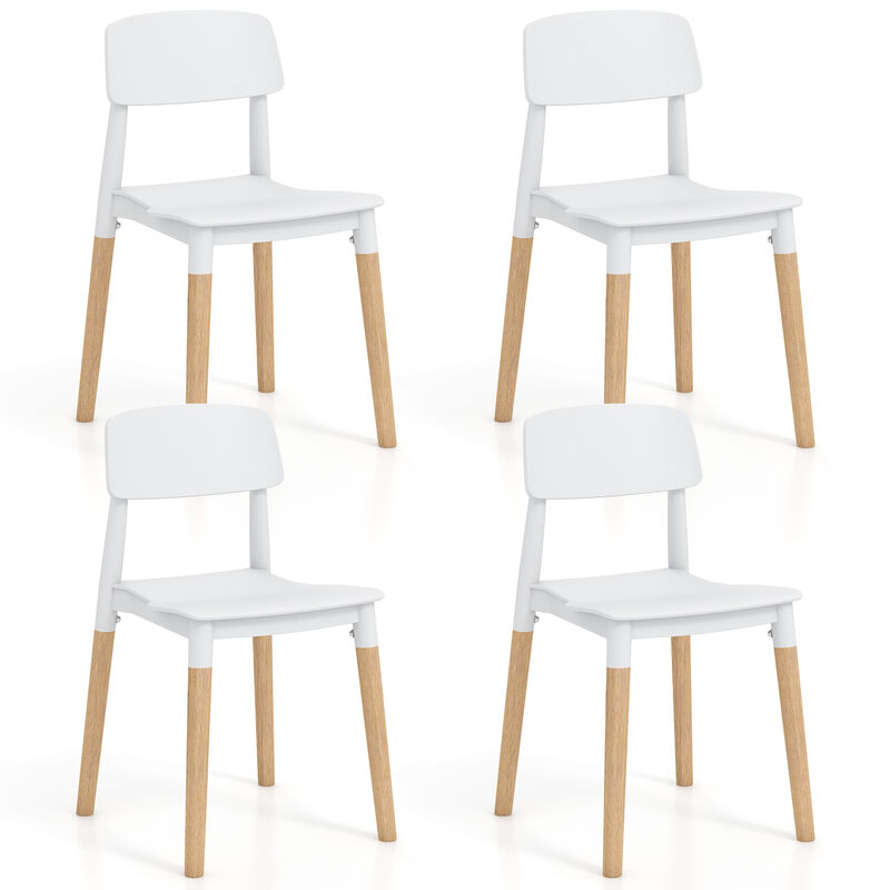 Modern Dining Side Chairs Set of 4 with Ergonomic Backrest for Dining Room