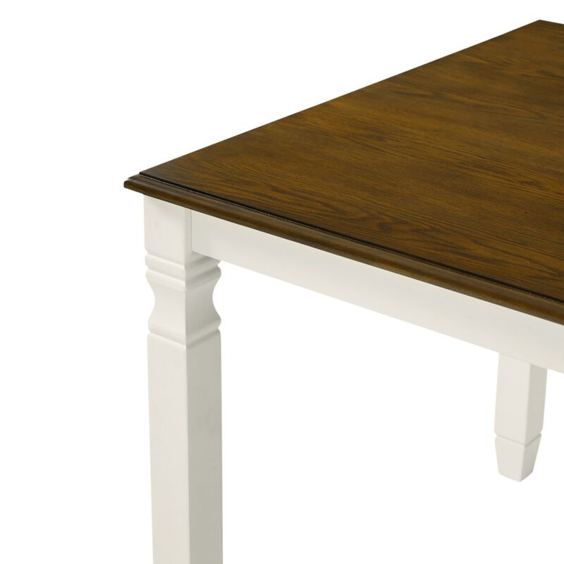Wevelk Farmhouse 7‑Piece Extendable Dining Table Set image number 4
