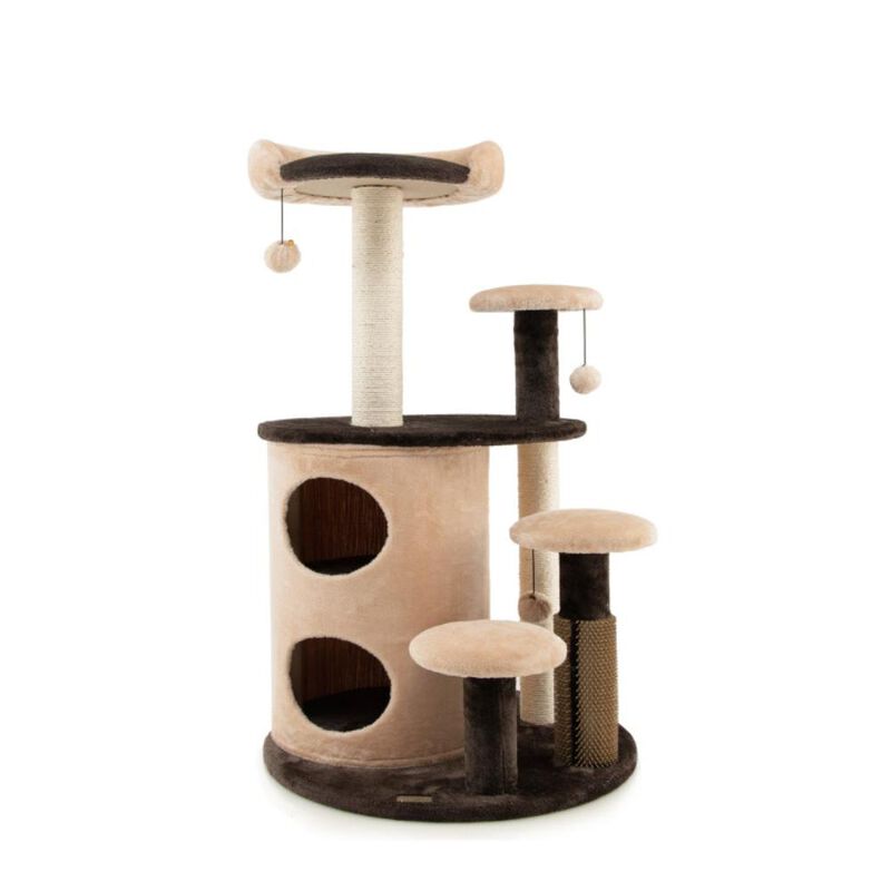 Hivvago 40 Inch Cat Tree Tower MultiLevel Activity Tree with 2Tier