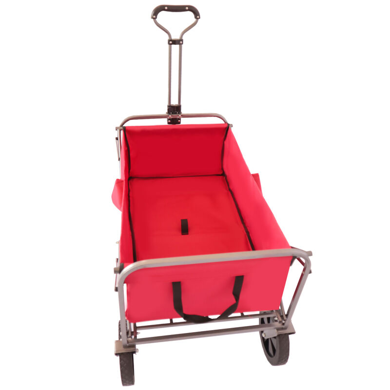 Outdoor Garden Multipurpose Micro Collapsible Beach Trolley Cart Camping Folding Wagon image number 3