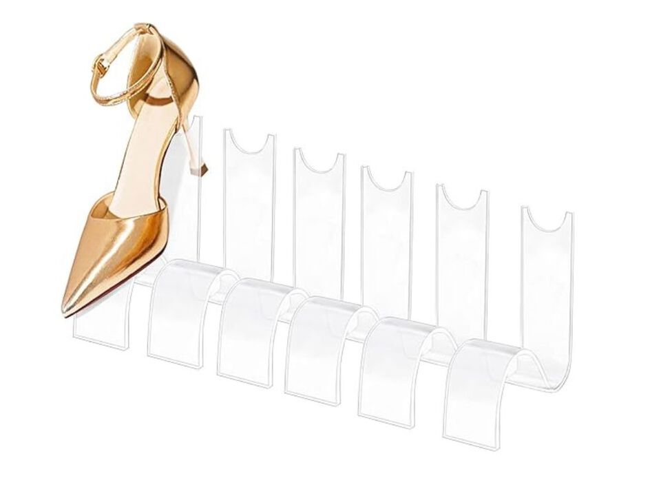 Shoe Display Stand Clear 6 Piece Acrylic Rack Holder Retail