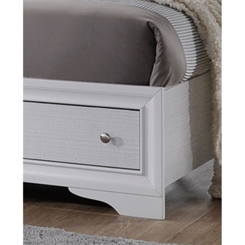 Streamdale Traditional Matrix 2 Drawer Nightstand In White Made With Wood