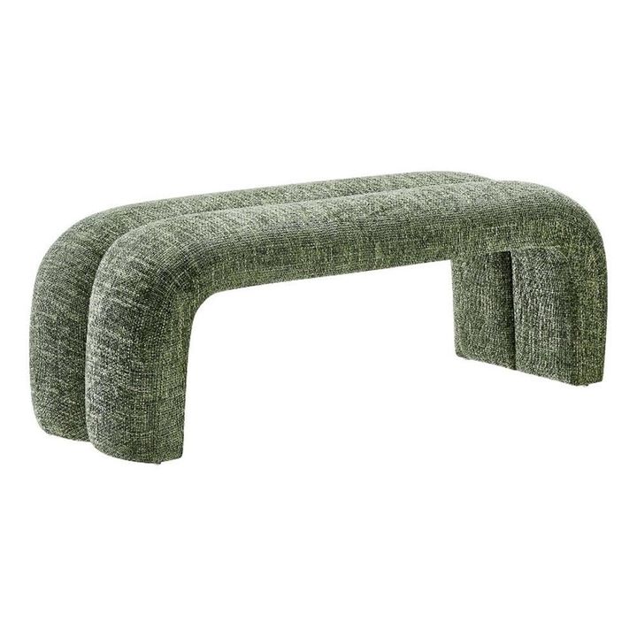 Modway EEI-6769-FRO Dax 50.5" Chenille Upholstered Accent Bench, Frost