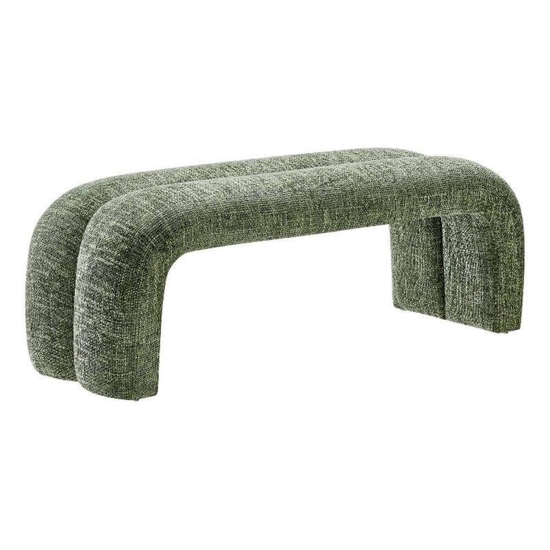 Modway EEI-6769-FRO Dax 50.5" Chenille Upholstered Accent Bench, Frost image number 0