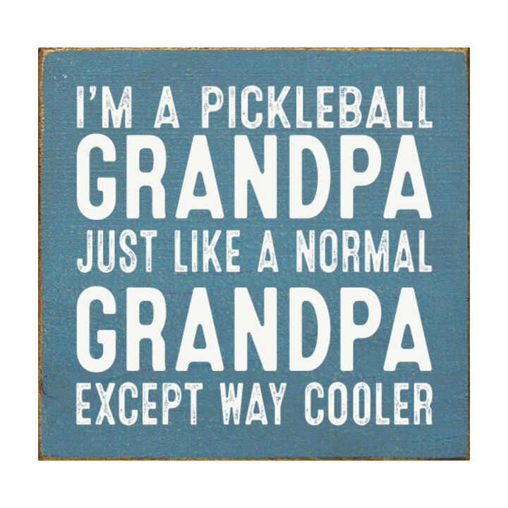 Pickleball Grandpa Wooden Sign Funny Pickleball Wall Decor Gift