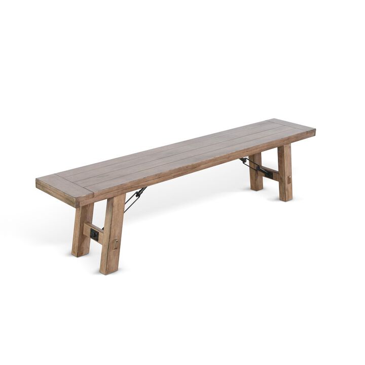 Sunny Designs Bench with Turnbuckle, Wood Seat