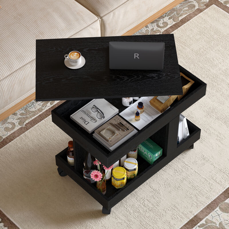 Votfri 360&deg; Rotating Desktop Side Table image number 2