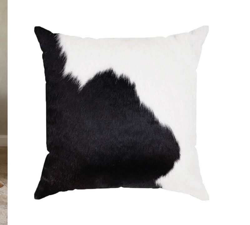 Cowhide Pillow Cover 16&Prime; x 16&Prime;