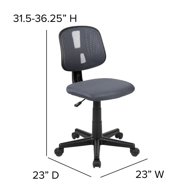 Flash Fundamentals Mid-Back Mesh Swivel Task Office Chair with Pivot Back image number 4