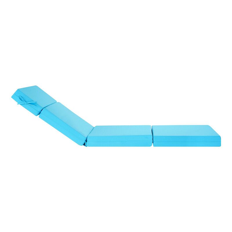 Set of 2 Outdoor Chaise Lounge Cushions, Waterproof & Fade-Resistant, Thick Pads image number 9