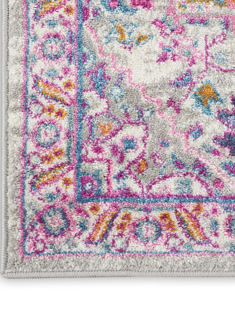 Passion PSN20 Light Gray/Pink 2'2" x 10' Rug image number 3