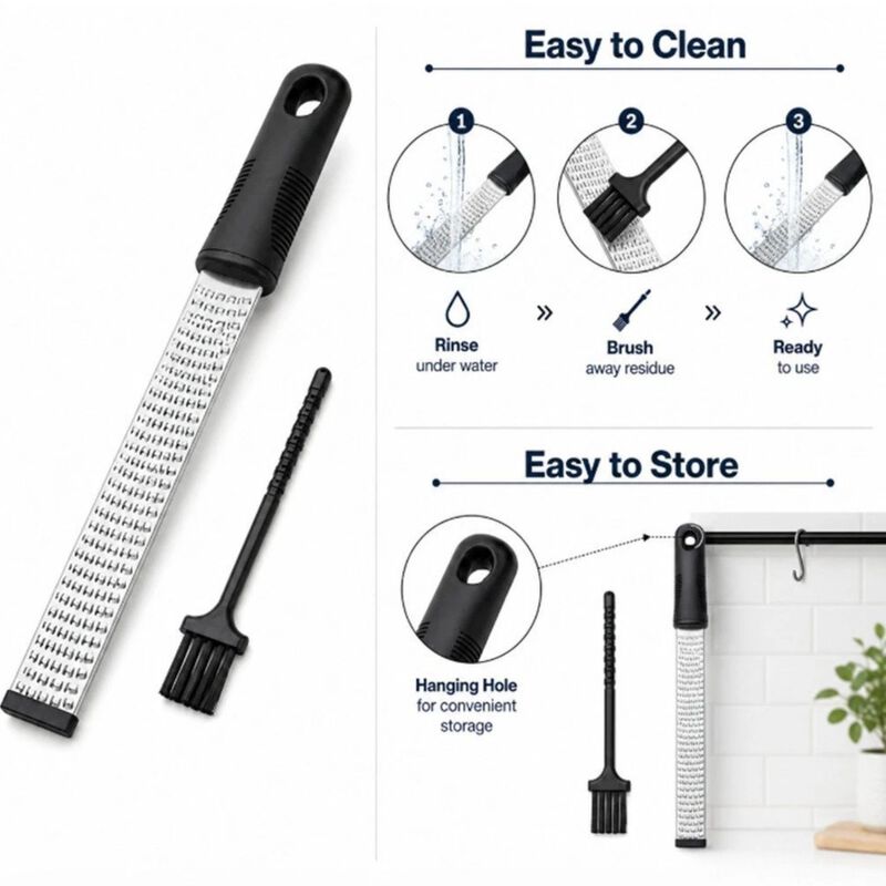 Stainless Steel Lemon Zester & Cheese Grater image number 2