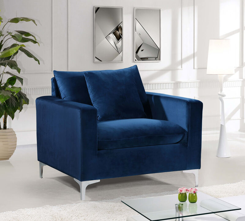 Meridian Furniture Naomi Navy Velvet Chair