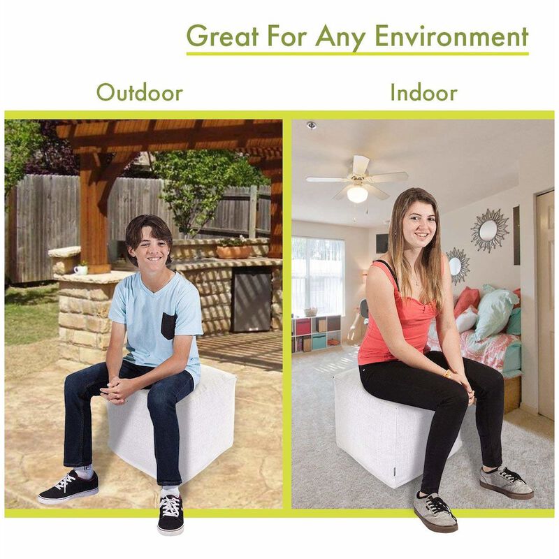 Majestic Home Goods Cube Pouf Wales Magnolia