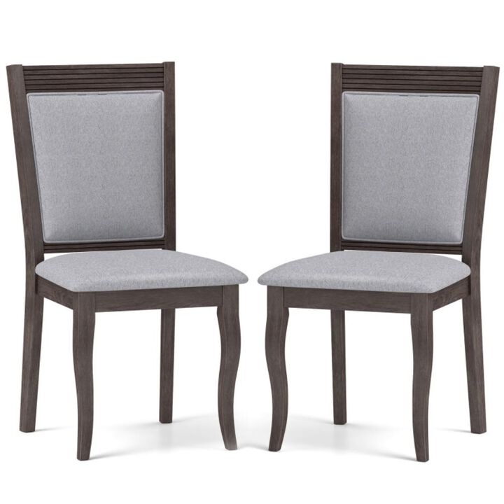 Hivvago Wood Dining Chairs Set of 2 with Rubber Wood Frame and Padded Seat
