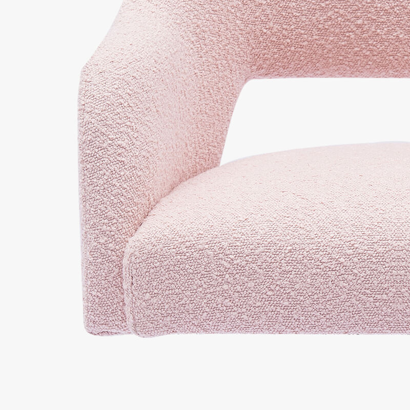 WestinTrends Genevieve Mid-Century Modern Wide Boucle Swivel Accent Arm Chair image number 6