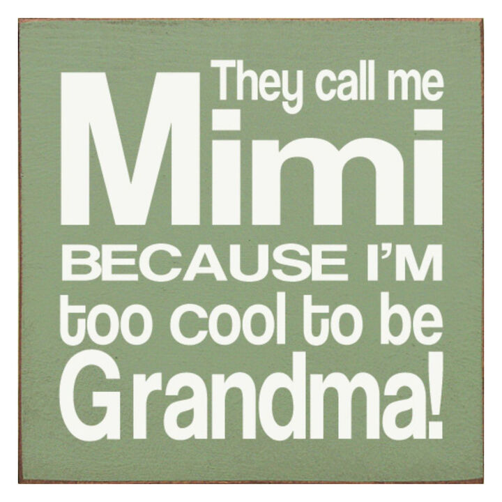 Solid Pine Mimi Quote Wall Sign for Home Decor and Grandparent Gift