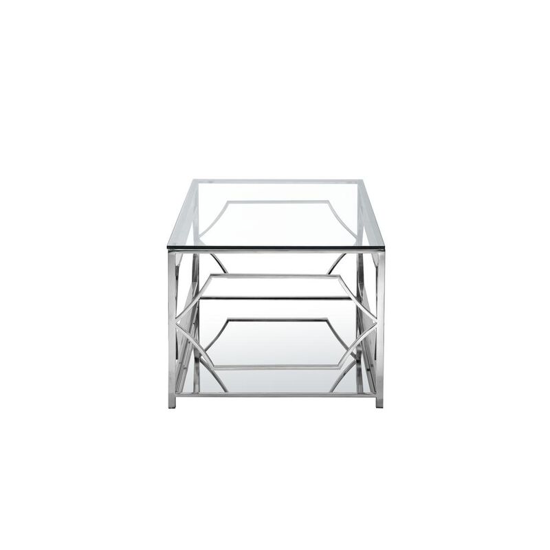 Bristol Rectangle Coffee Table High Polish Steel