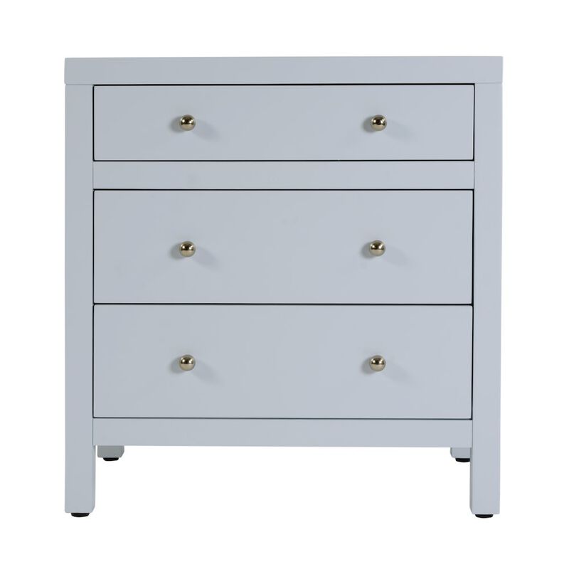 Butler Specialty Nora 25 in. W Rectangular Wood 3 Drawer Nightstand, Light Blue image number 4