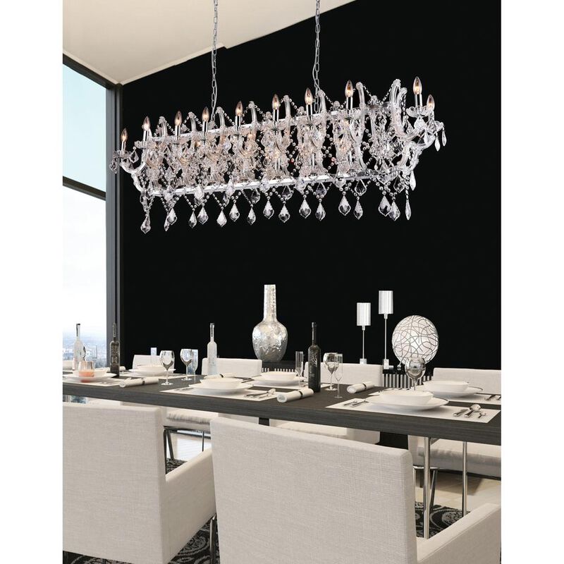 CWI Lighting Aleka 24 Light Candle Chandelier With Chrome Finish