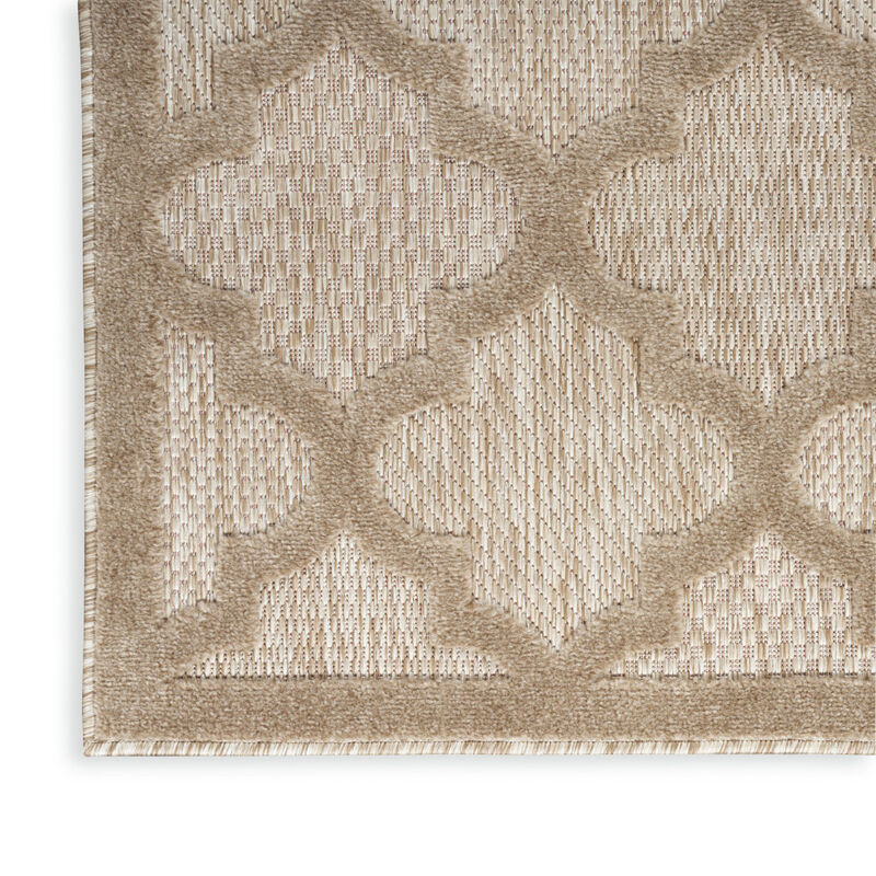 HomeRoots 6' Natural And Beige Geometric Indoor Outdoor Area Rug image number 3