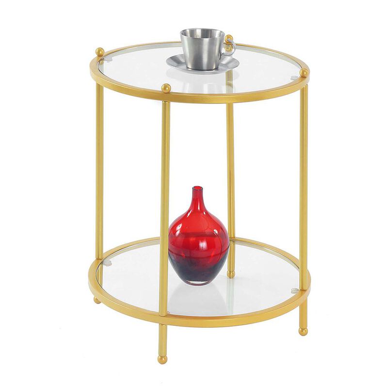 Convenience Concepts Royal Crest 2 Tier Round End Table