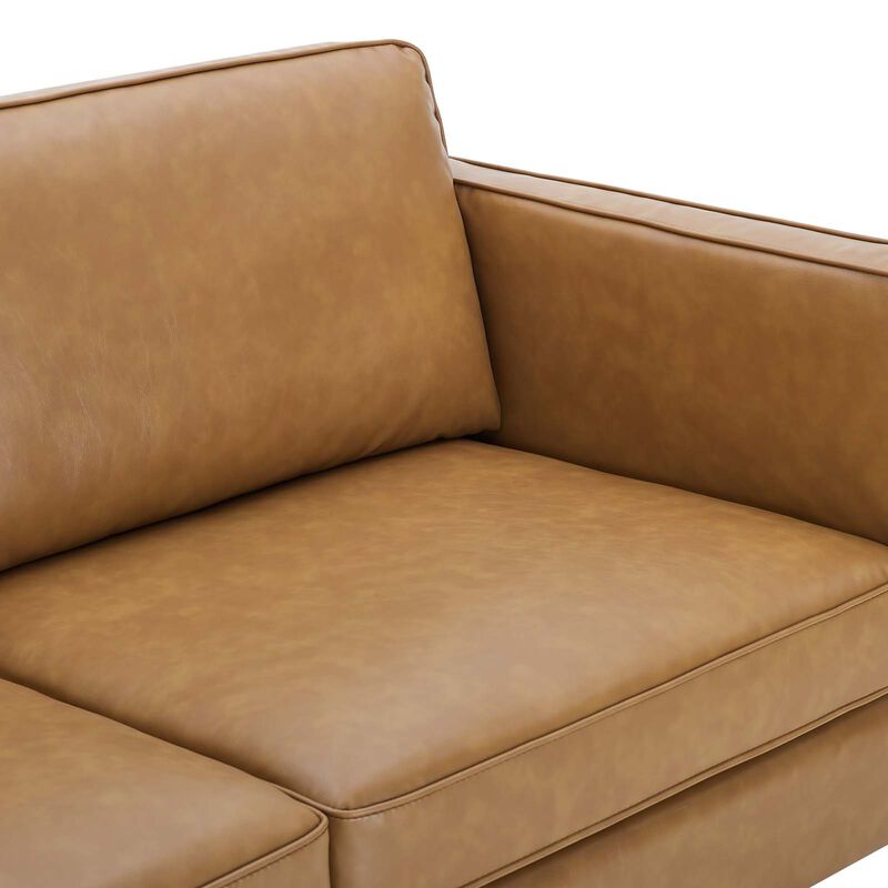 Kaiya Vegan Leather Sofa Brown EEI-4455-TAN