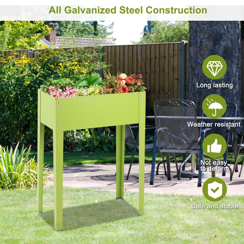 Outdoor Elevated Garden Plant Stand Flower Bed Box