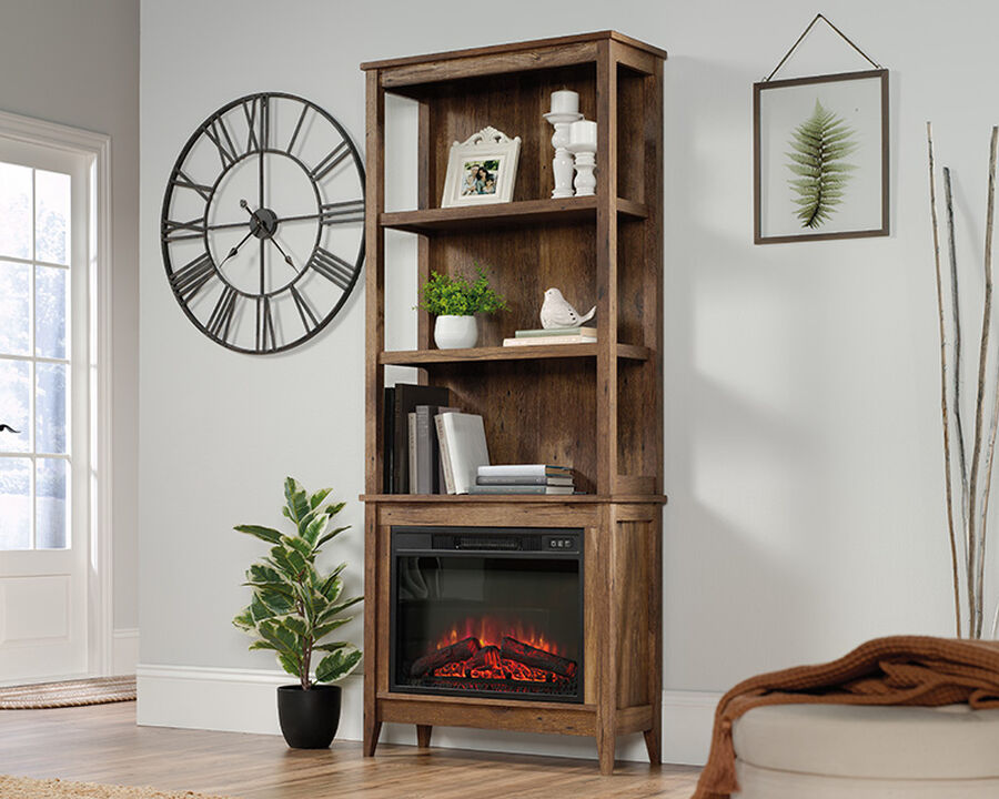 Sauder Select Bookcase with Fireplace